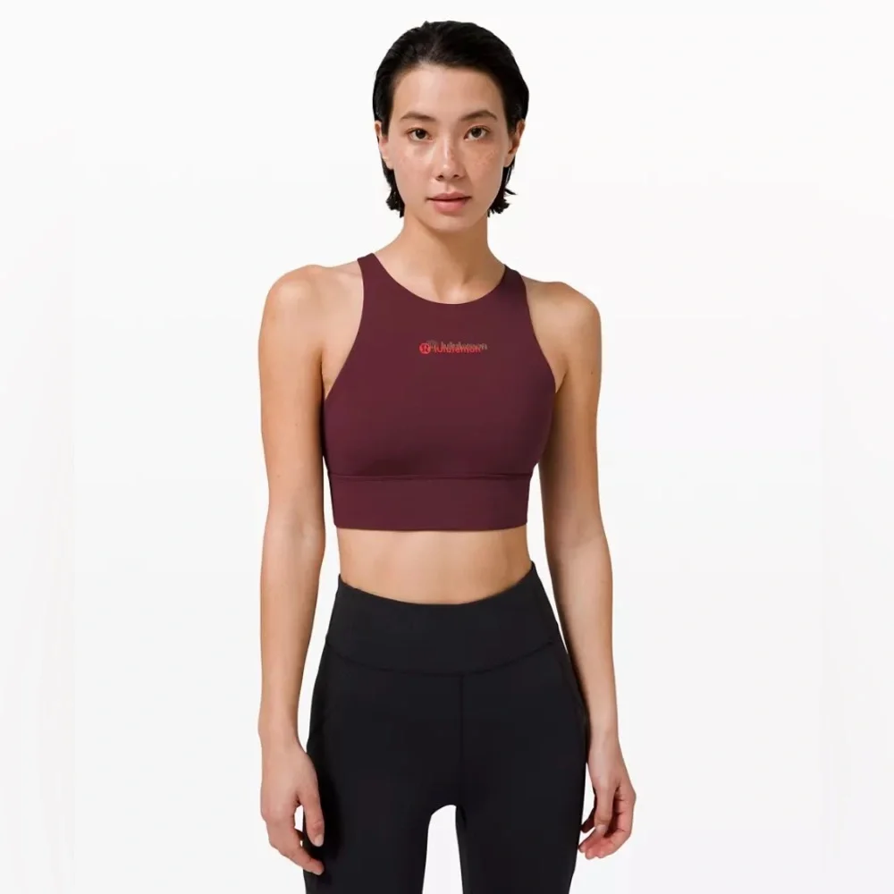 SOLDLululemonRARE NWOTđEnergy Bra High-Neck Longlineâ¨Lunar New Year Cassisâ¨sz 4 - Picture 4 of 16